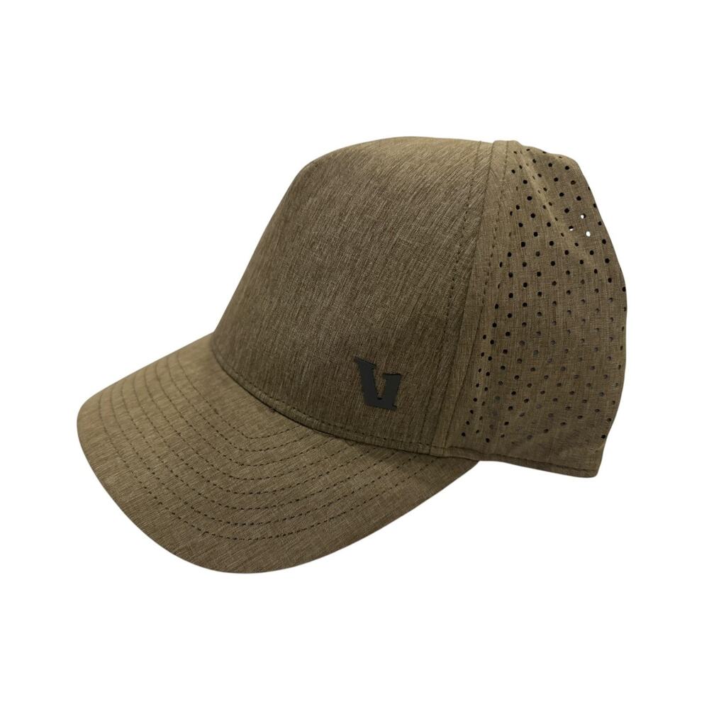 Vuori V1 Water Tech Hat Sorrel Brown Heather Unisex Adjustable Perforated Cap NW
